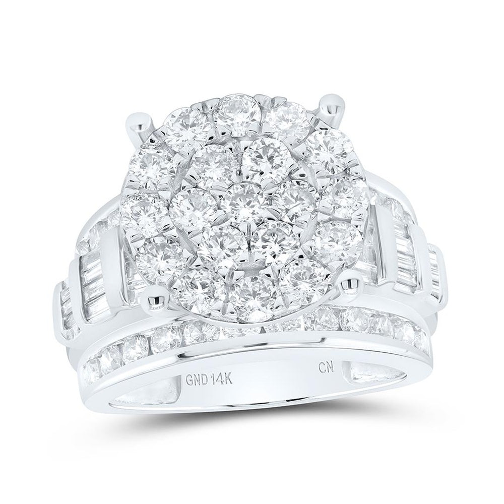 White Gold Round Diamond Bridal Ring