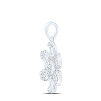 White Gold Round Diamond Pendant - 1/2 Carat Total Diamond Weight