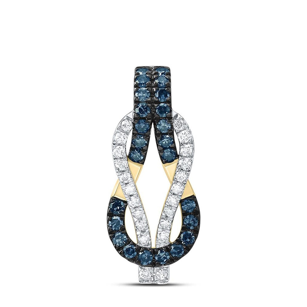 White Gold Round Diamond Pendant - 1/5 Carat Total Diamond Weight