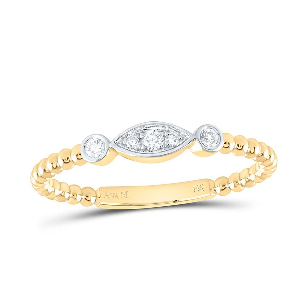 White Gold Round Diamond Ring - 1/12 Carat Total Diamond Weight