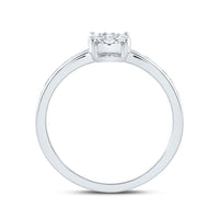White Gold Round Diamond Ring - 1/2 Carat Total Diamond Weight
