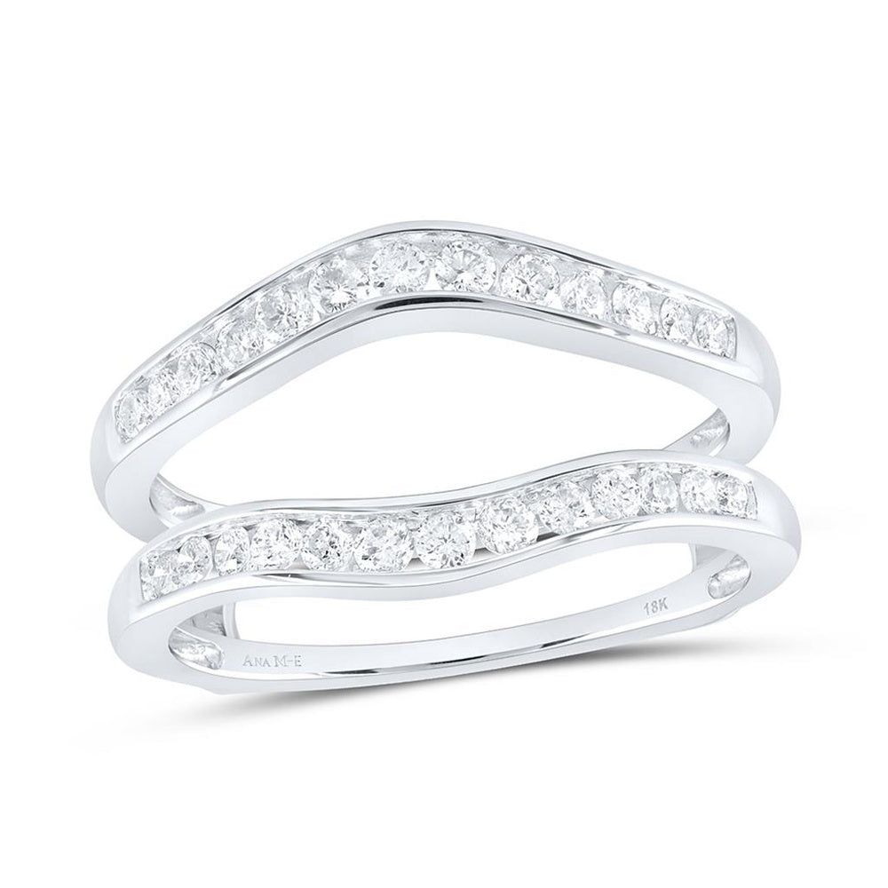White Gold Round Diamond Ring - 1/2 Carat Total Diamond Weight