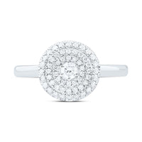 White Gold Round Diamond Ring - 1/3 Carat Total Diamond Weight