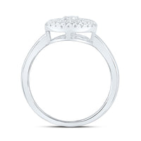 White Gold Round Diamond Ring - 1/3 Carat Total Diamond Weight
