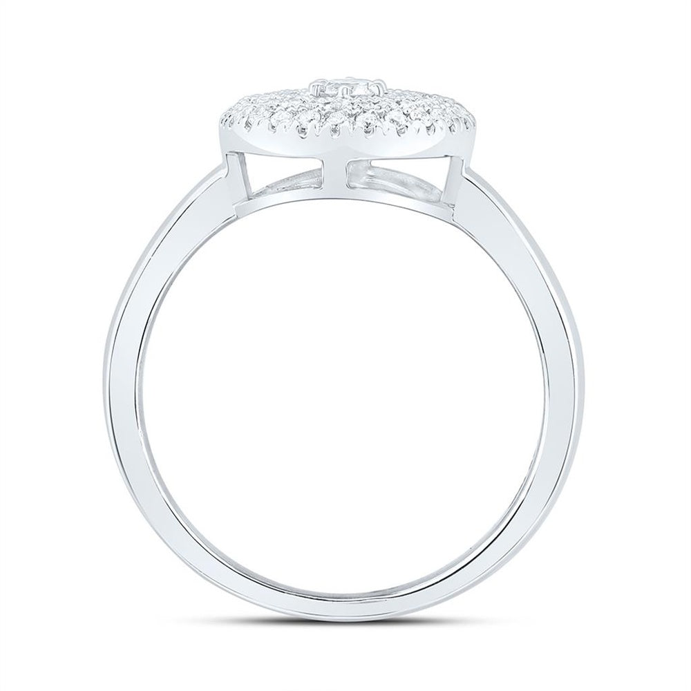 White Gold Round Diamond Ring - 1/3 Carat Total Diamond Weight