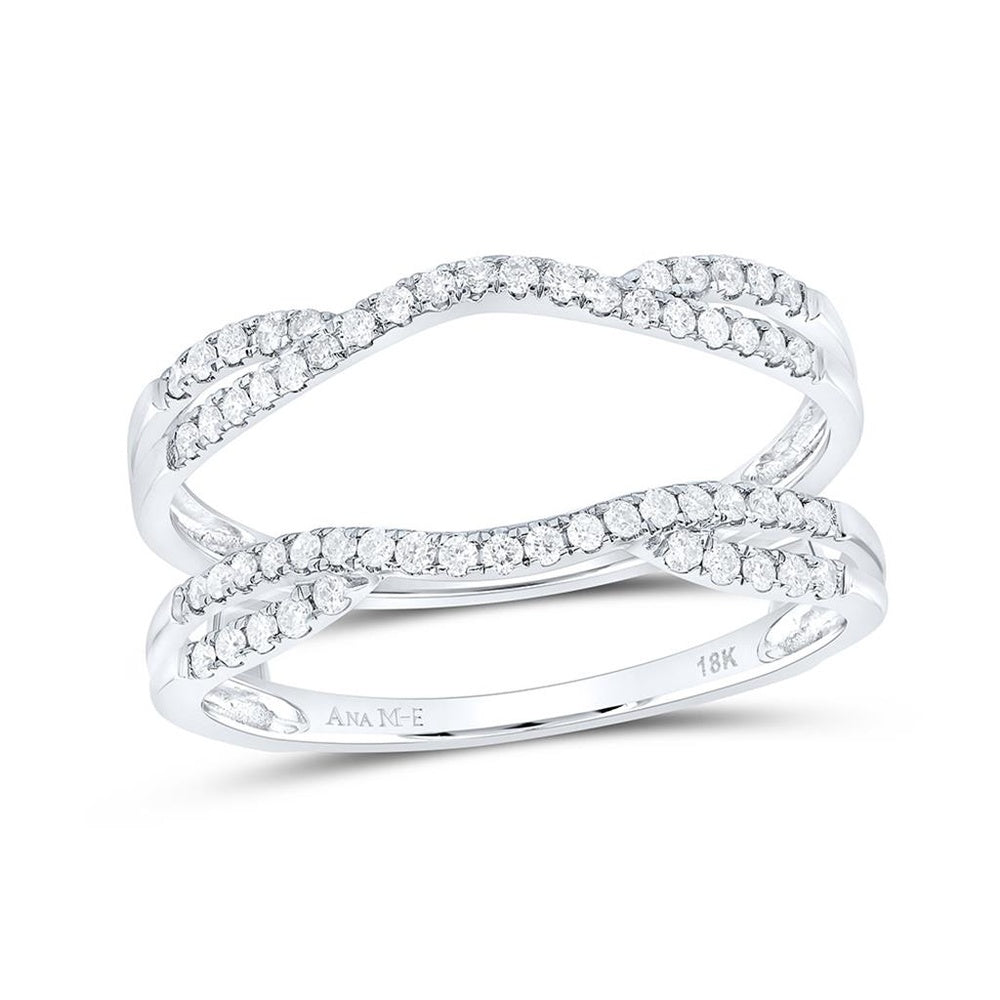 White Gold Round Diamond Ring - 1/3 Carat Total Diamond Weight