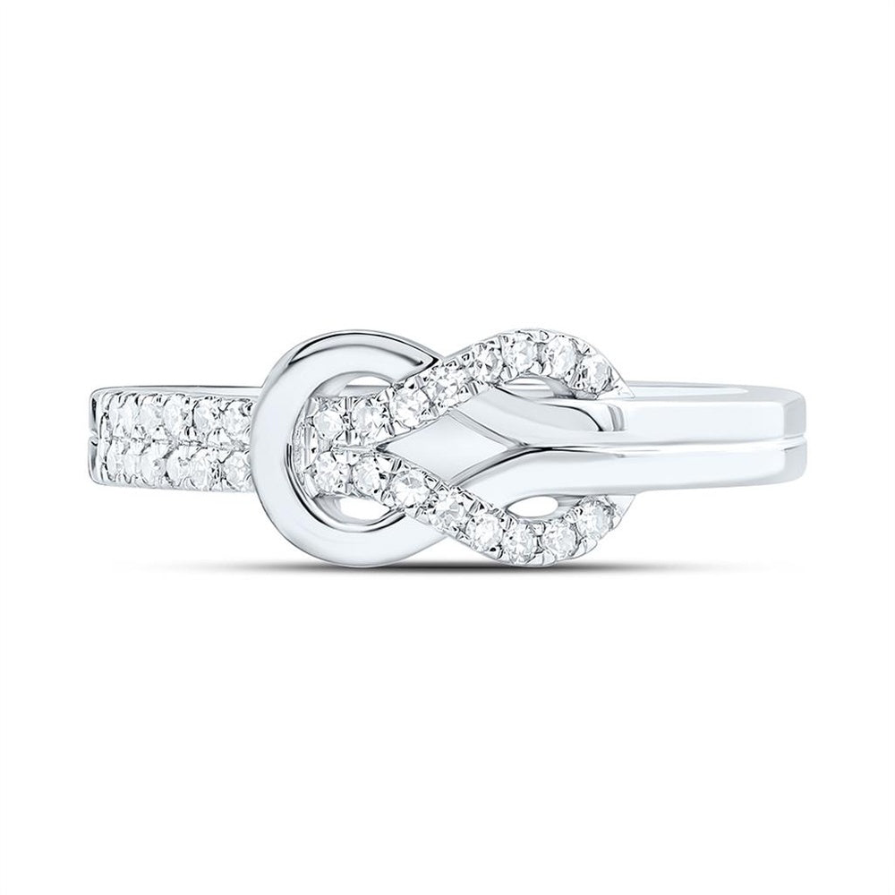 White Gold Round Diamond Ring - 1/5 Carat Total Diamond Weight