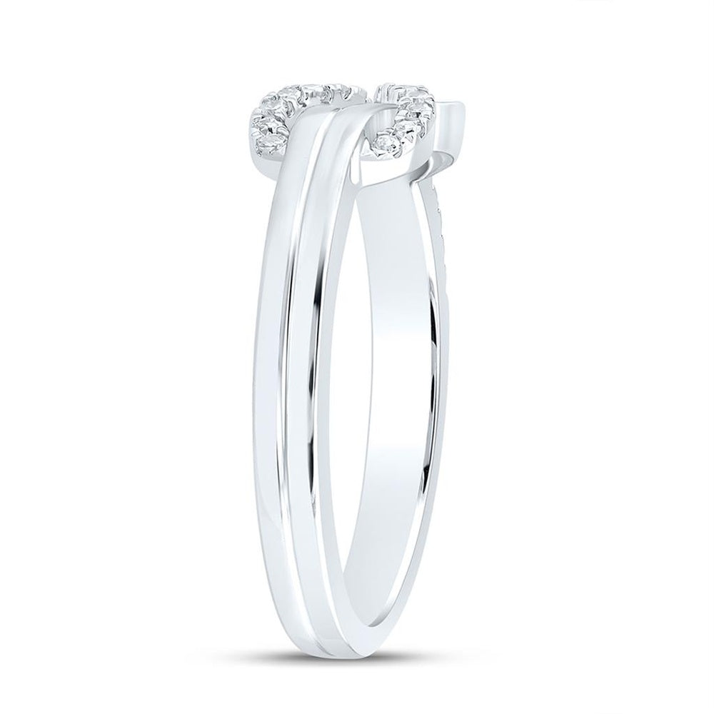 White Gold Round Diamond Ring - 1/5 Carat Total Diamond Weight