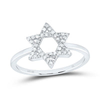 White Gold Round Diamond Ring - 1/6 Carat Total Diamond Weight