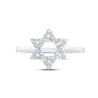 White Gold Round Diamond Ring - 1/6 Carat Total Diamond Weight