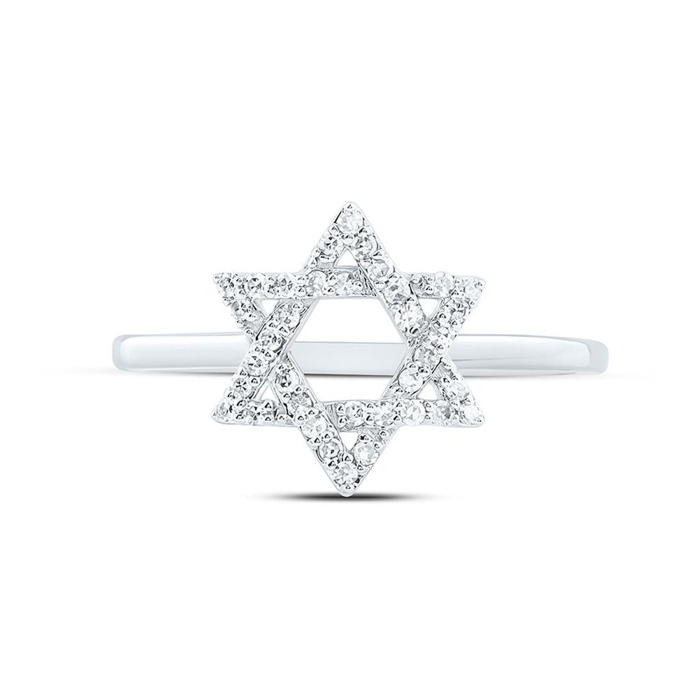 White Gold Round Diamond Ring - 1/6 Carat Total Diamond Weight