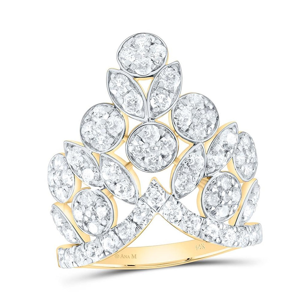 White Gold Round Diamond Ring - 1 7/8 Carat Total Diamond Weight