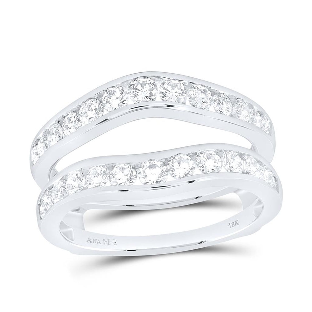 White Gold Round Diamond Ring - 1 Carat Total Diamond Weight