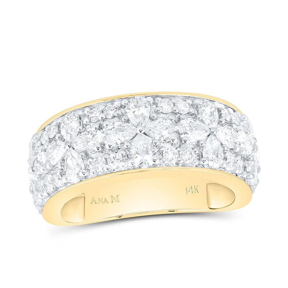 White Gold Round Diamond Ring - 2 Carat Total Diamond Weight