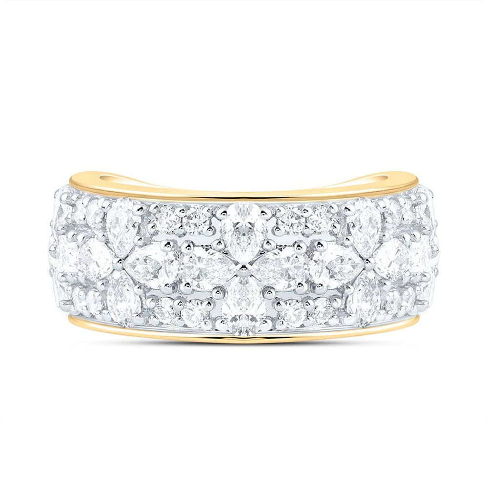 White Gold Round Diamond Ring - 2 Carat Total Diamond Weight