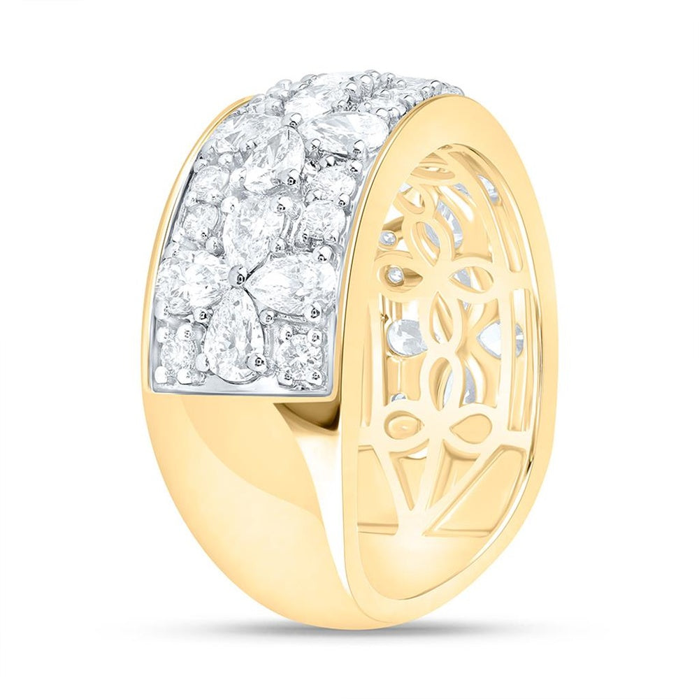 White Gold Round Diamond Ring - 2 Carat Total Diamond Weight