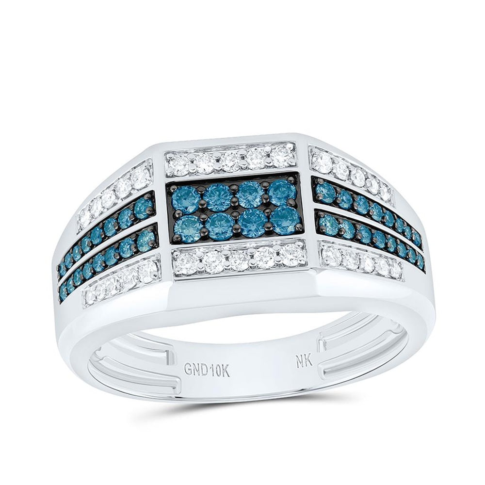 White Gold Round Diamond Ring - 3/4 Carat Total Diamond Weight