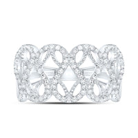 White Gold Round Diamond Ring - 3/8 Carat Total Diamond Weight