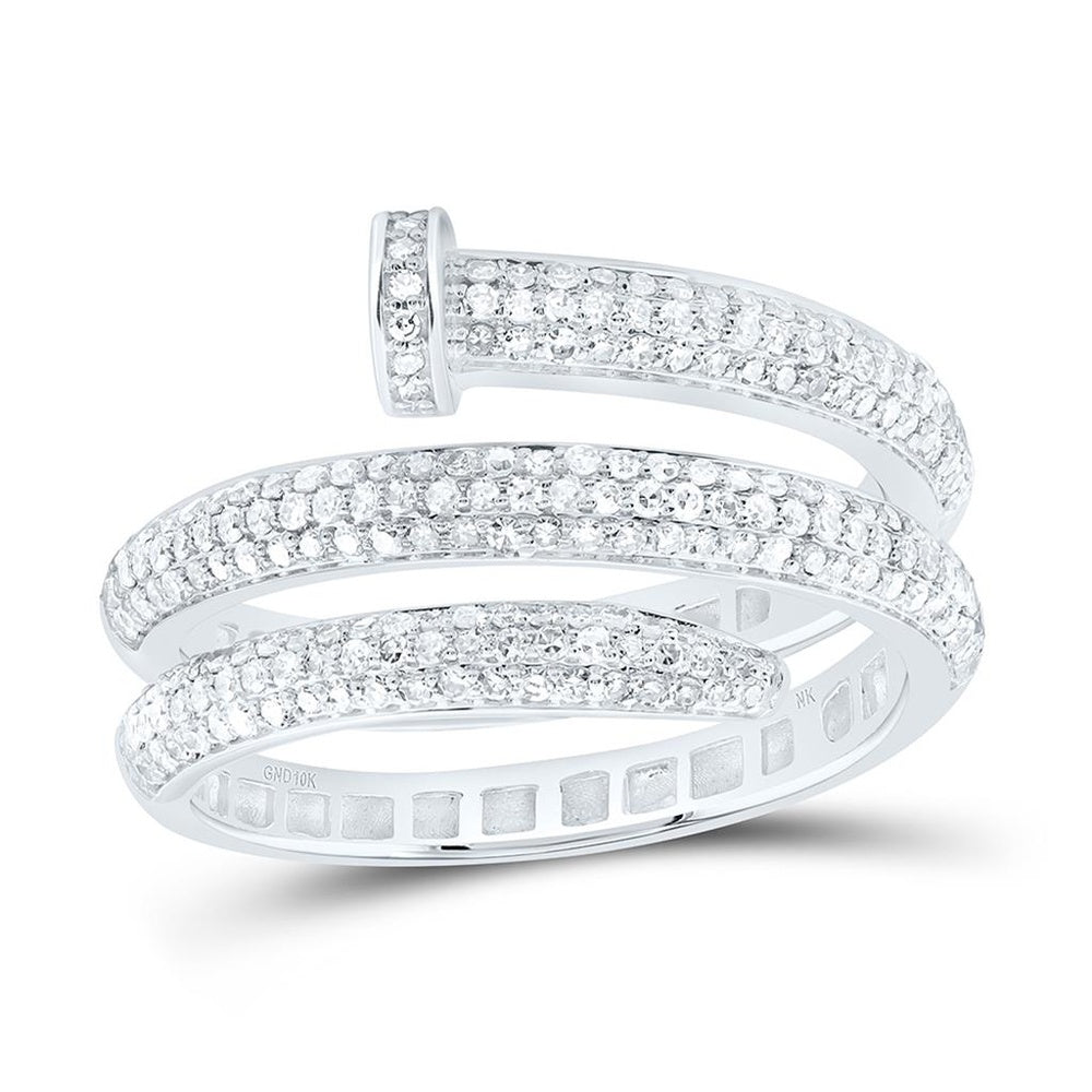 White Gold Round Diamond Ring - 5/8 Carat Total Diamond Weight