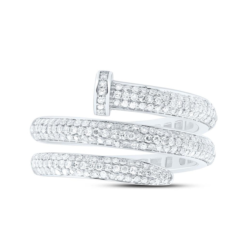 White Gold Round Diamond Ring - 5/8 Carat Total Diamond Weight