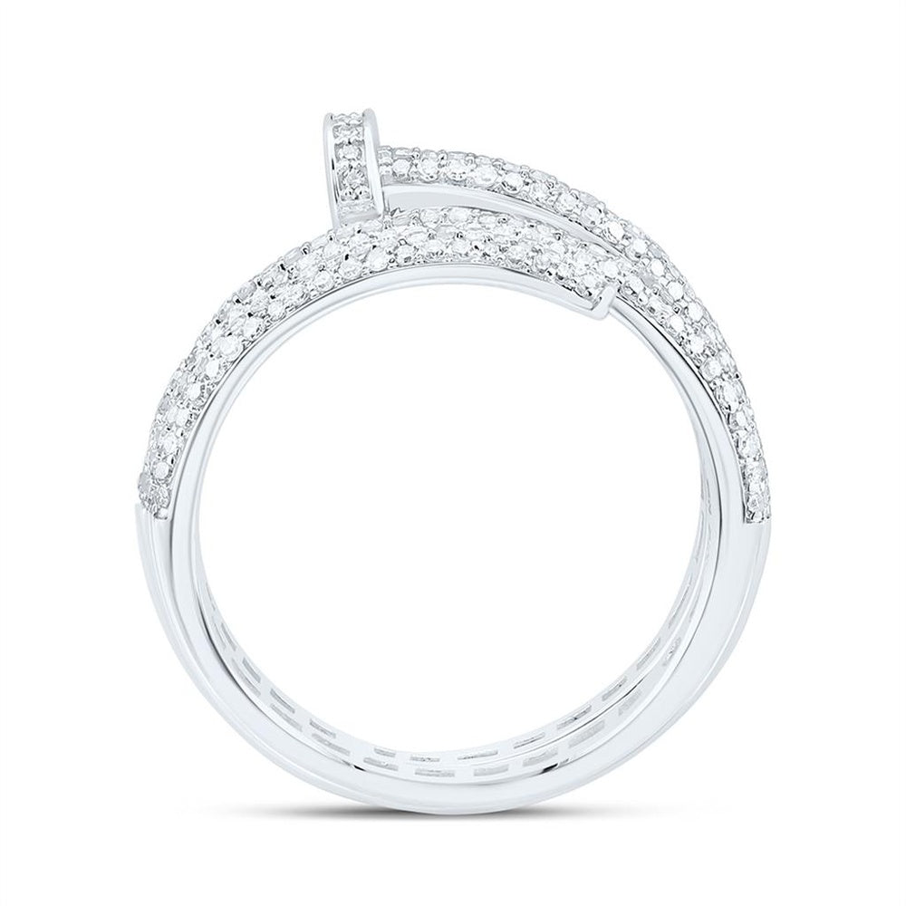 White Gold Round Diamond Ring - 5/8 Carat Total Diamond Weight