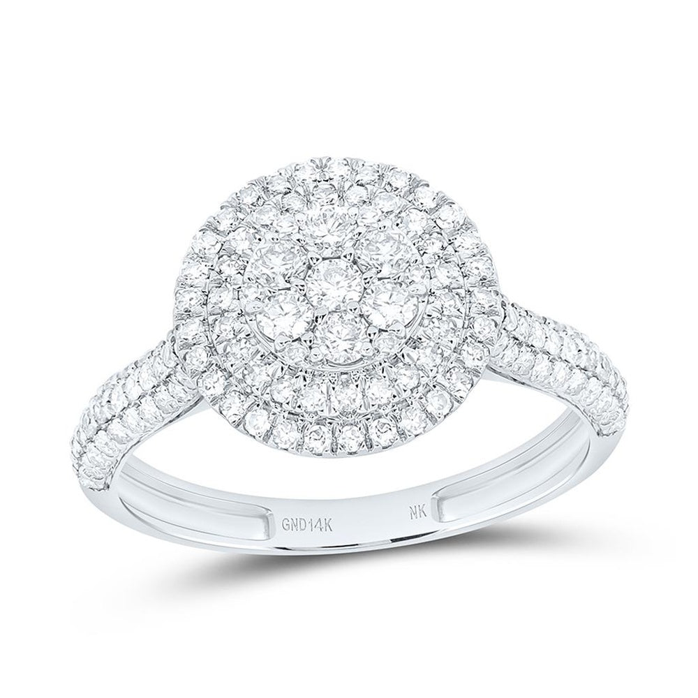 White Gold Round Diamond Ring - 5/8 Carat Total Diamond Weight