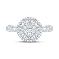 White Gold Round Diamond Ring - 5/8 Carat Total Diamond Weight