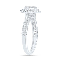 White Gold Round Diamond Ring - 5/8 Carat Total Diamond Weight