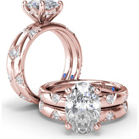 Wide Band with Geometric Flush Set Round Diamonds by Fana - 0.27 Carat Total Diamond Weight