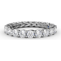 Woven Eternity Band with Shared-Prong Round Diamonds by Fana - 1.98 Carat Total Diamond Weight