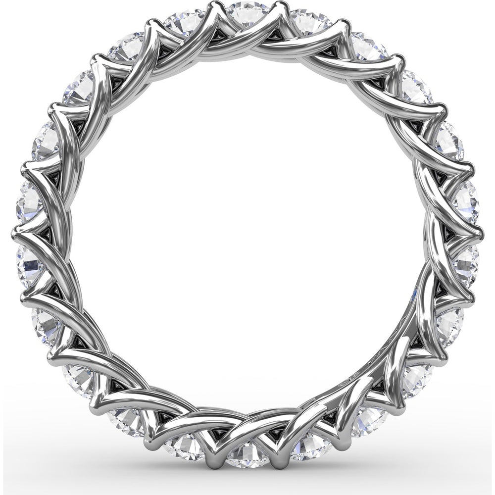 Woven Eternity Band with Shared-Prong Round Diamonds by Fana - 1.98 Carat Total Diamond Weight