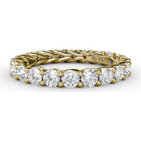 Woven Eternity Band with Shared-Prong Round Diamonds by Fana - 1.98 Carat Total Diamond Weight