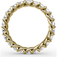 Woven Eternity Band with Shared-Prong Round Diamonds by Fana - 1.98 Carat Total Diamond Weight