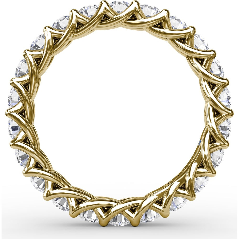 Woven Eternity Band with Shared-Prong Round Diamonds by Fana - 1.98 Carat Total Diamond Weight