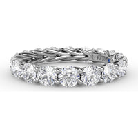 Woven Eternity Band with Shared-Prong Set Round Diamonds by Fana - 2.88 Carat Total Diamond Weight