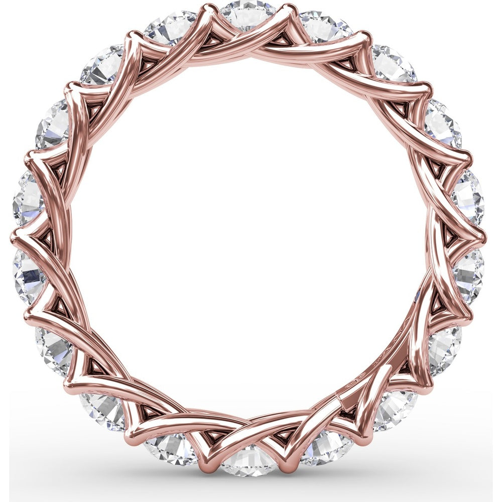Woven Eternity Band with Shared-Prong Set Round Diamonds by Fana - 2.88 Carat Total Diamond Weight