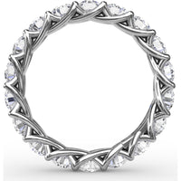 Woven Eternity Band with Shared-Prong Set Round Diamonds by Fana - 2.88 Carat Total Diamond Weight