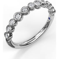 Woven Infinity Diamond Band with Bezel Set Round Diamonds by Fana - 0.17 Carat Total Diamond Weight