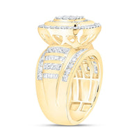 Yellow Gold Cushion Diamond Ring - 1 5/8 Carat Total Diamond Weight
