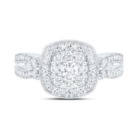 Yellow Gold Cushion Diamond Ring - 3/4 Carat Total Diamond Weight