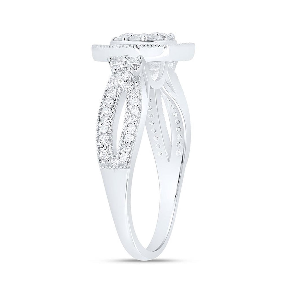 Yellow Gold Cushion Diamond Ring - 3/4 Carat Total Diamond Weight