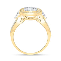Yellow Gold Cushion Diamond Ring - 3/4 Carat Total Diamond Weight