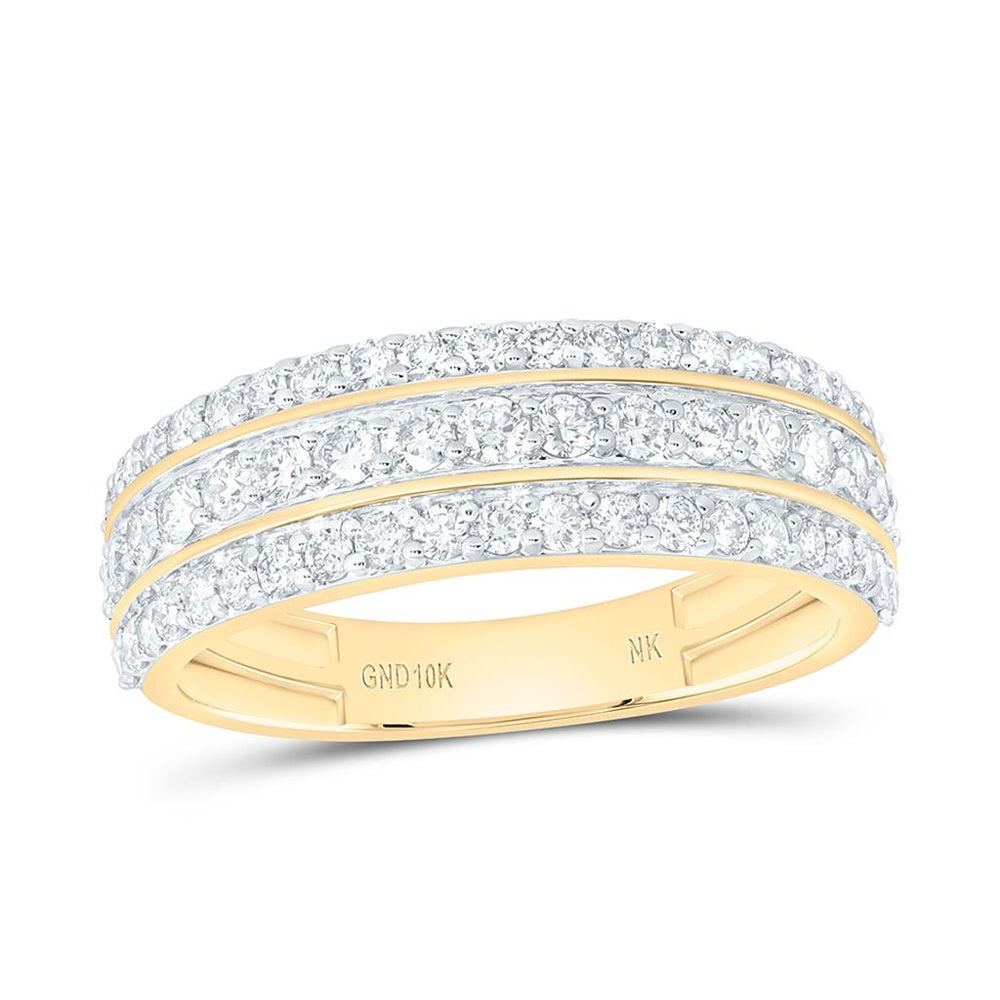 Yellow Gold Diamond Band Ring - 1 1/4 Carat Total Diamond Weight