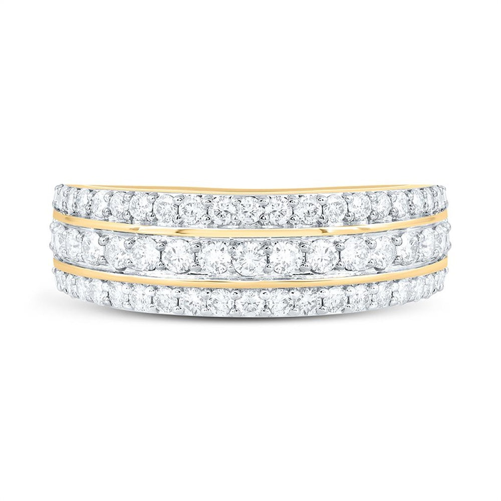 Yellow Gold Diamond Band Ring - 1 1/4 Carat Total Diamond Weight