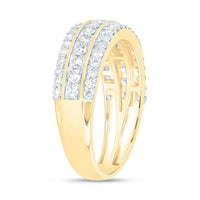 Yellow Gold Diamond Band Ring - 1 1/4 Carat Total Diamond Weight