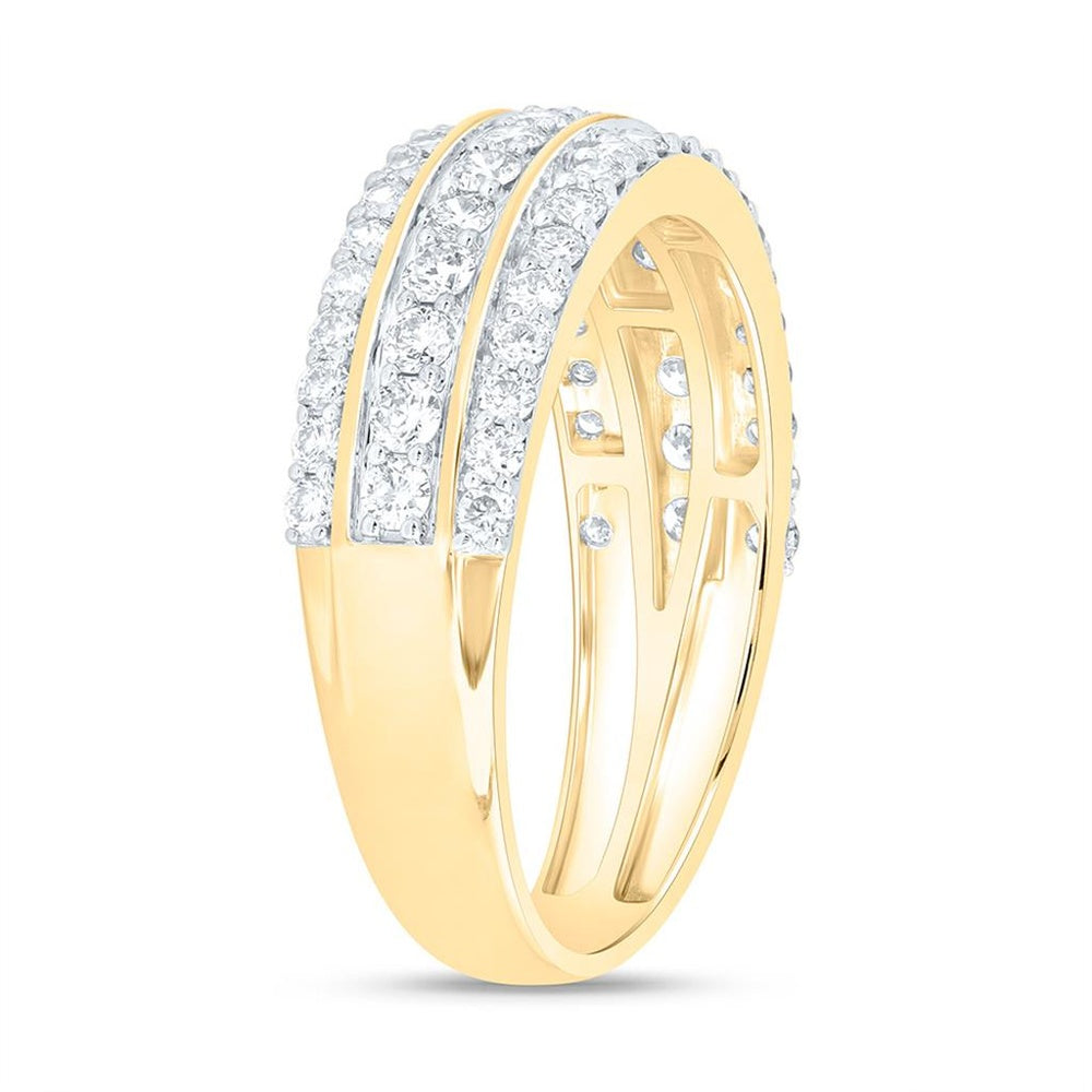 Yellow Gold Diamond Band Ring - 1 1/4 Carat Total Diamond Weight