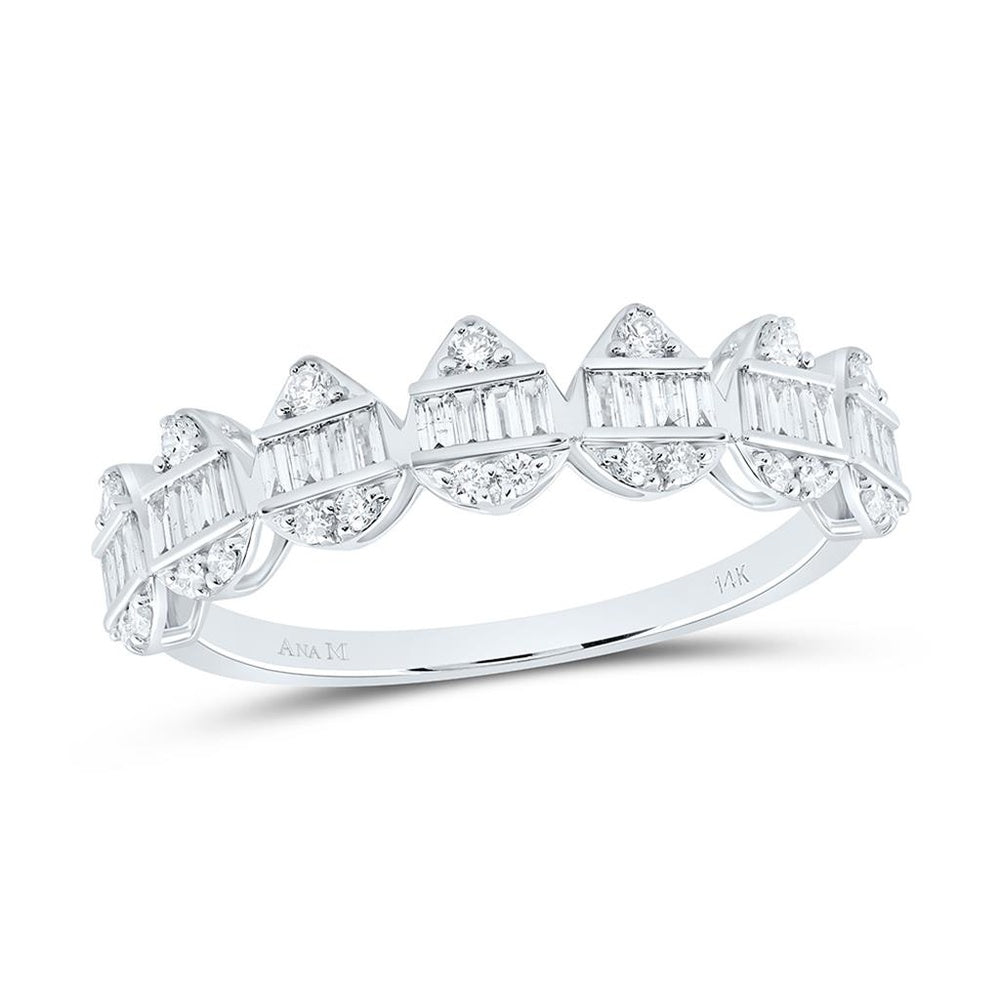 Yellow Gold Diamond Band Ring - 1/2 Carat Total Diamond Weight