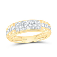 Yellow Gold Diamond Band Ring - 1/2 Carat Total Diamond Weight