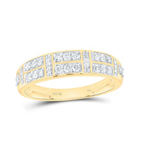 Yellow Gold Diamond Band Ring - 1/2 Carat Total Diamond Weight