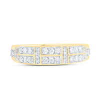 Yellow Gold Diamond Band Ring - 1/2 Carat Total Diamond Weight